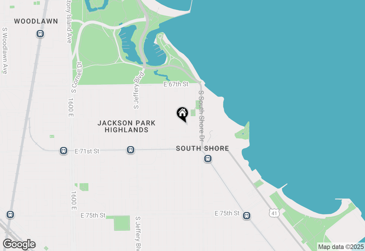 Map of 6929 S Crandon Avenue #6A, Chicago, IL 60649