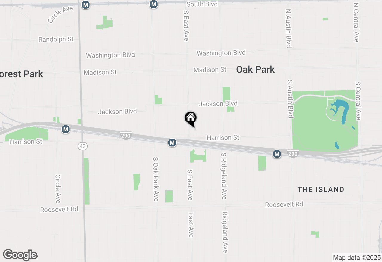 Map of 826 S East Avenue, Oak Park, IL 60304