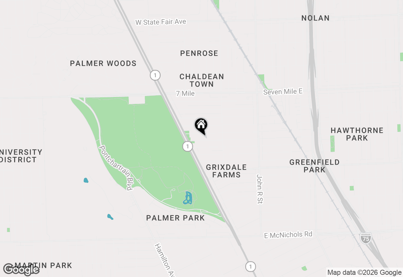 Map of 550 W Grixdale, Detroit, MI 48203