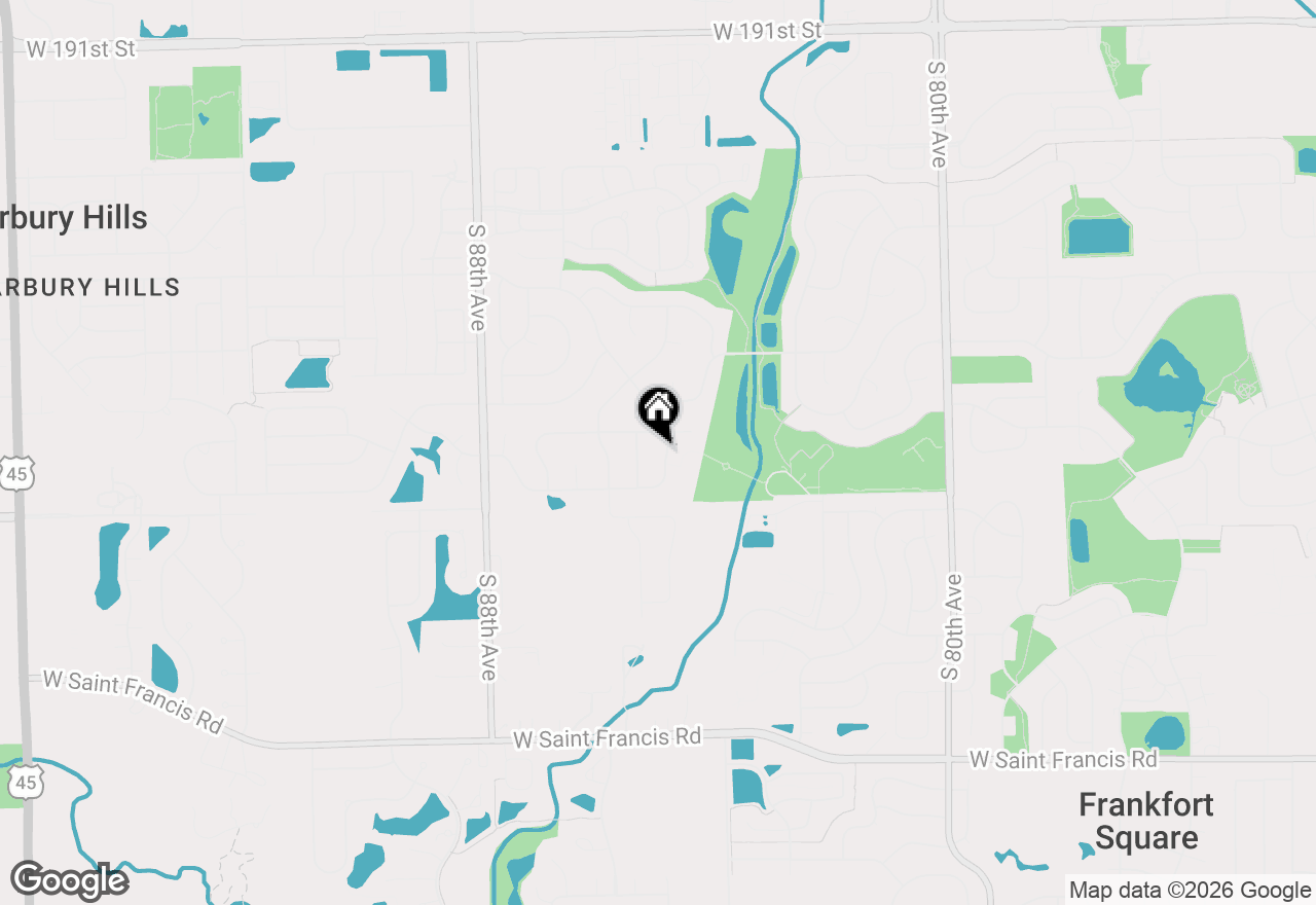 Map of 8446 Fairfield Lane, Tinley Park, IL 60487
