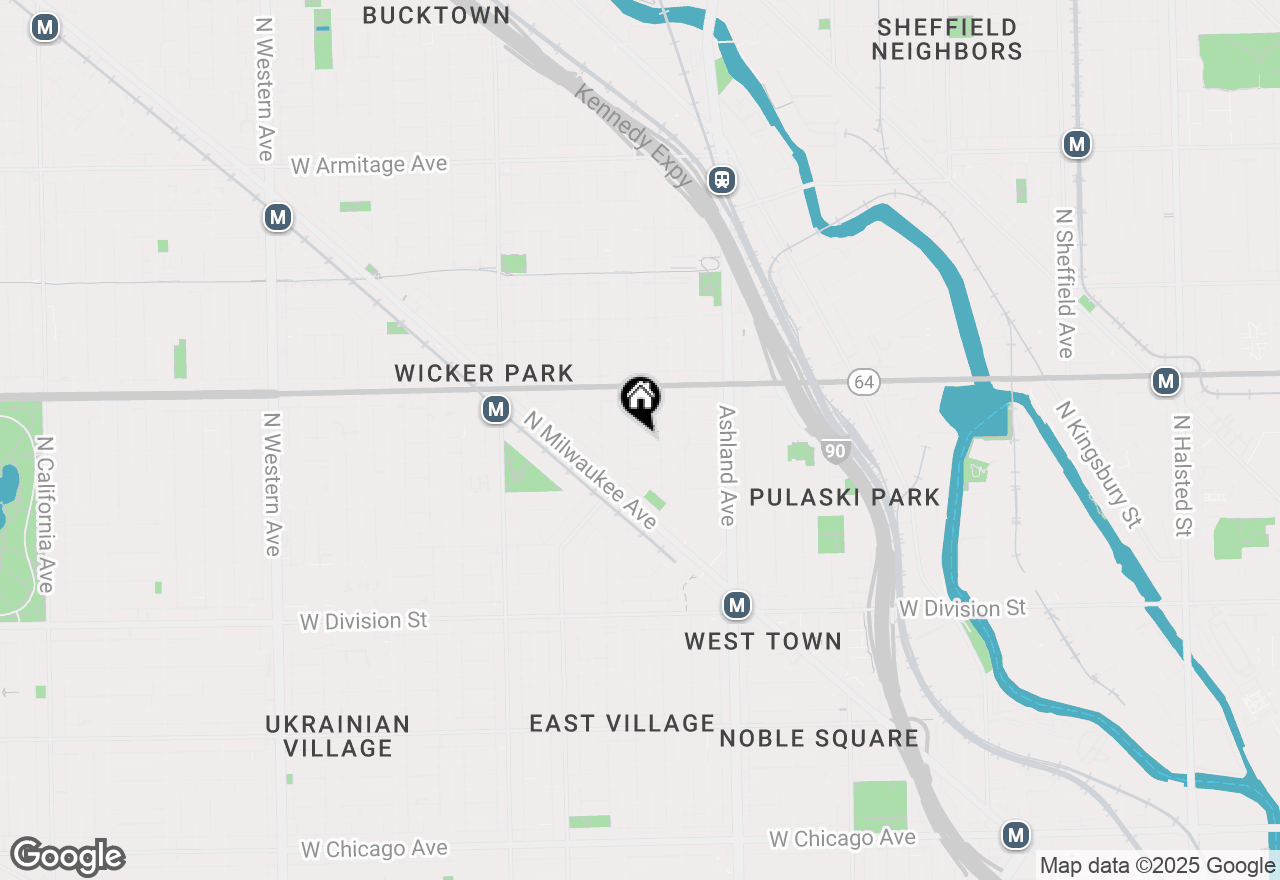 Map of 1735 W Le Moyne Street #1, Chicago, IL 60622