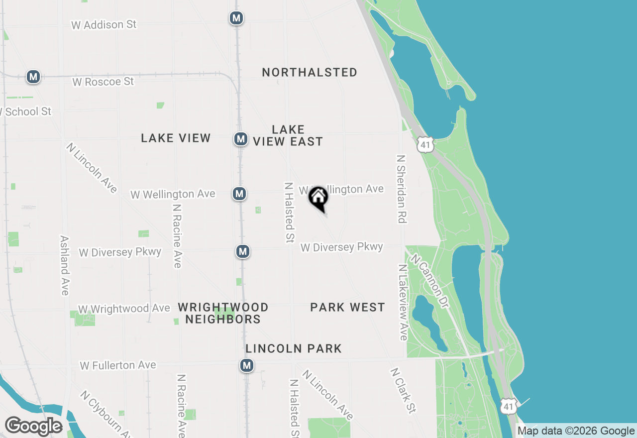 Map of 2868 N Orchard Street, Chicago, IL 60657