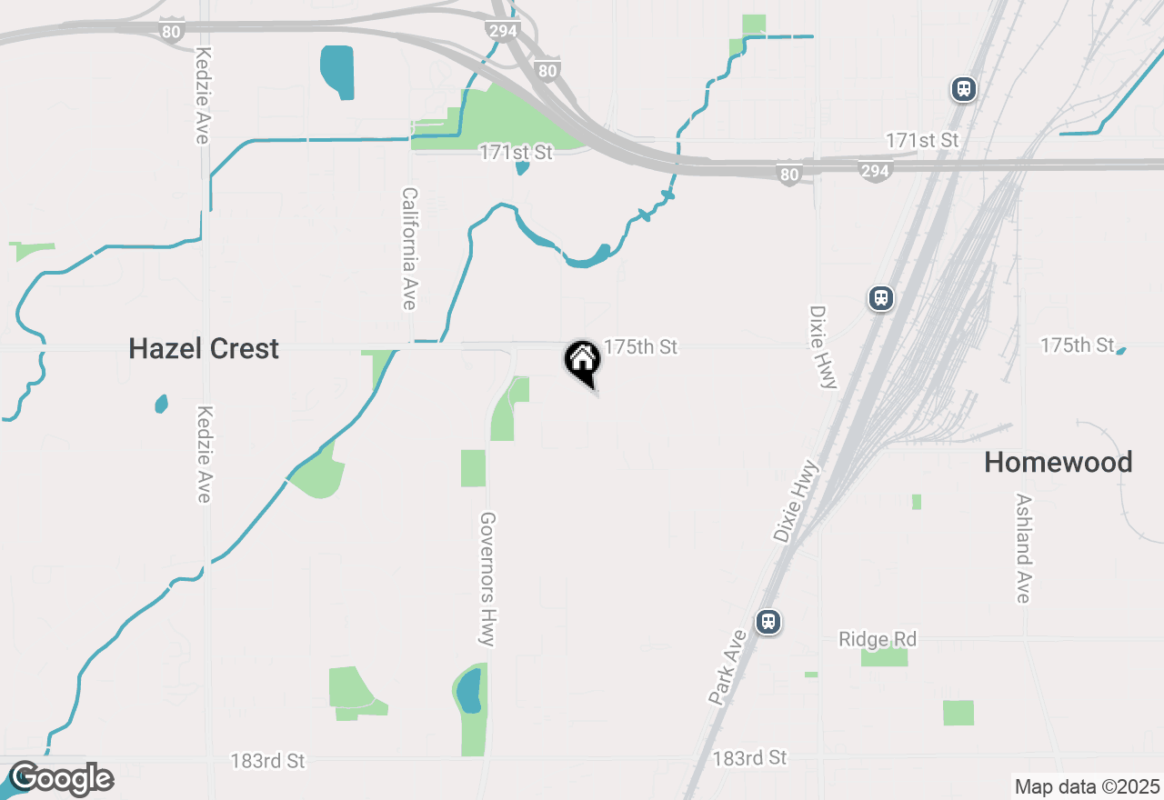 Map of 2441 Spruce Road, Homewood, IL 60430