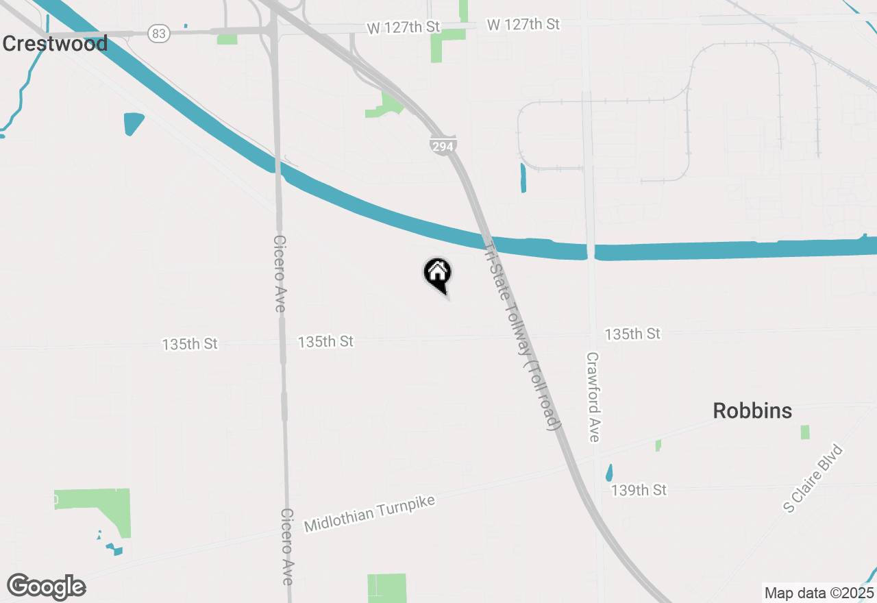 Map of 14032 S Kostner #I, Crestwood, IL 60445