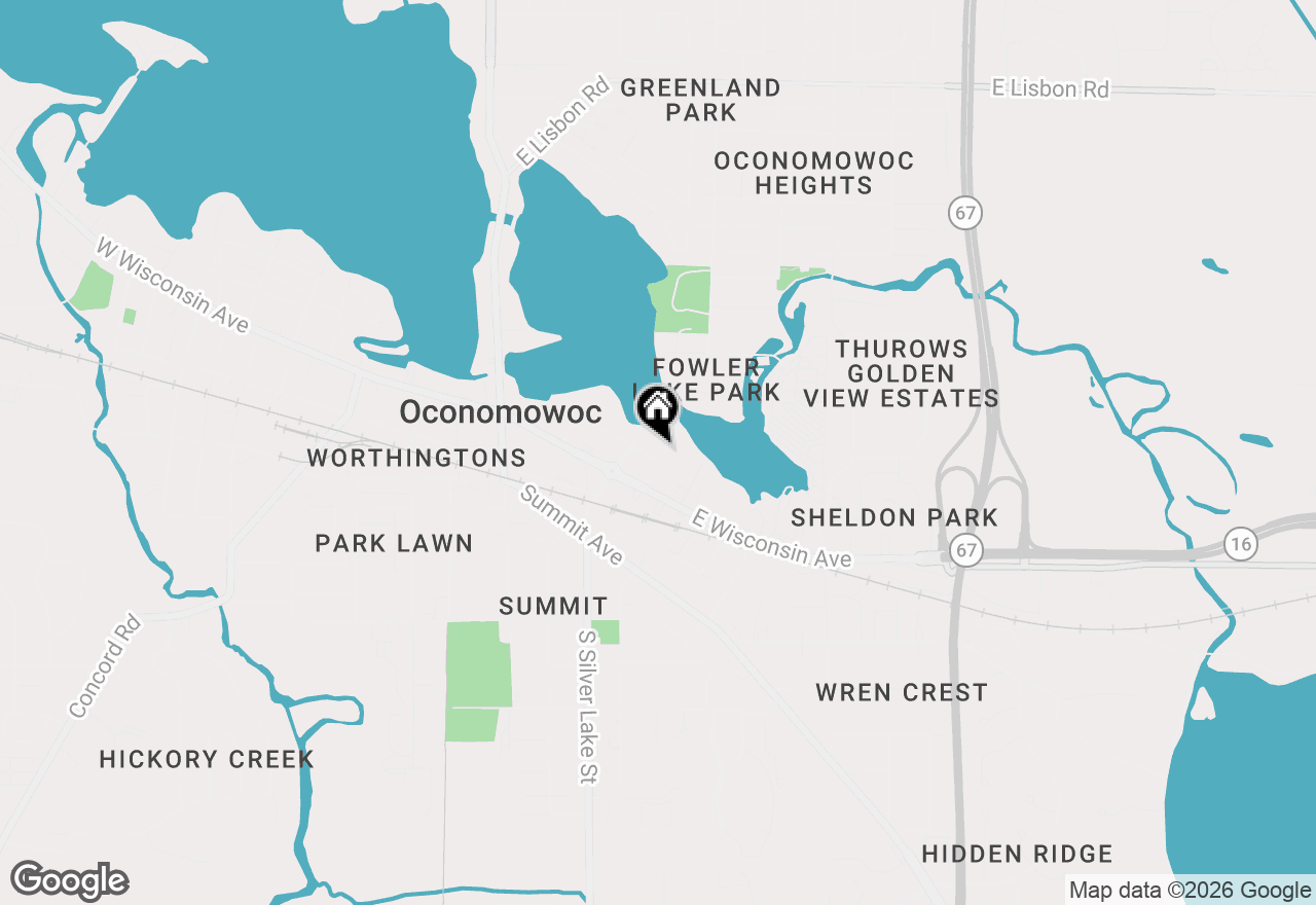 Map of 426 E Pleasant St, Oconomowoc, WI 53066