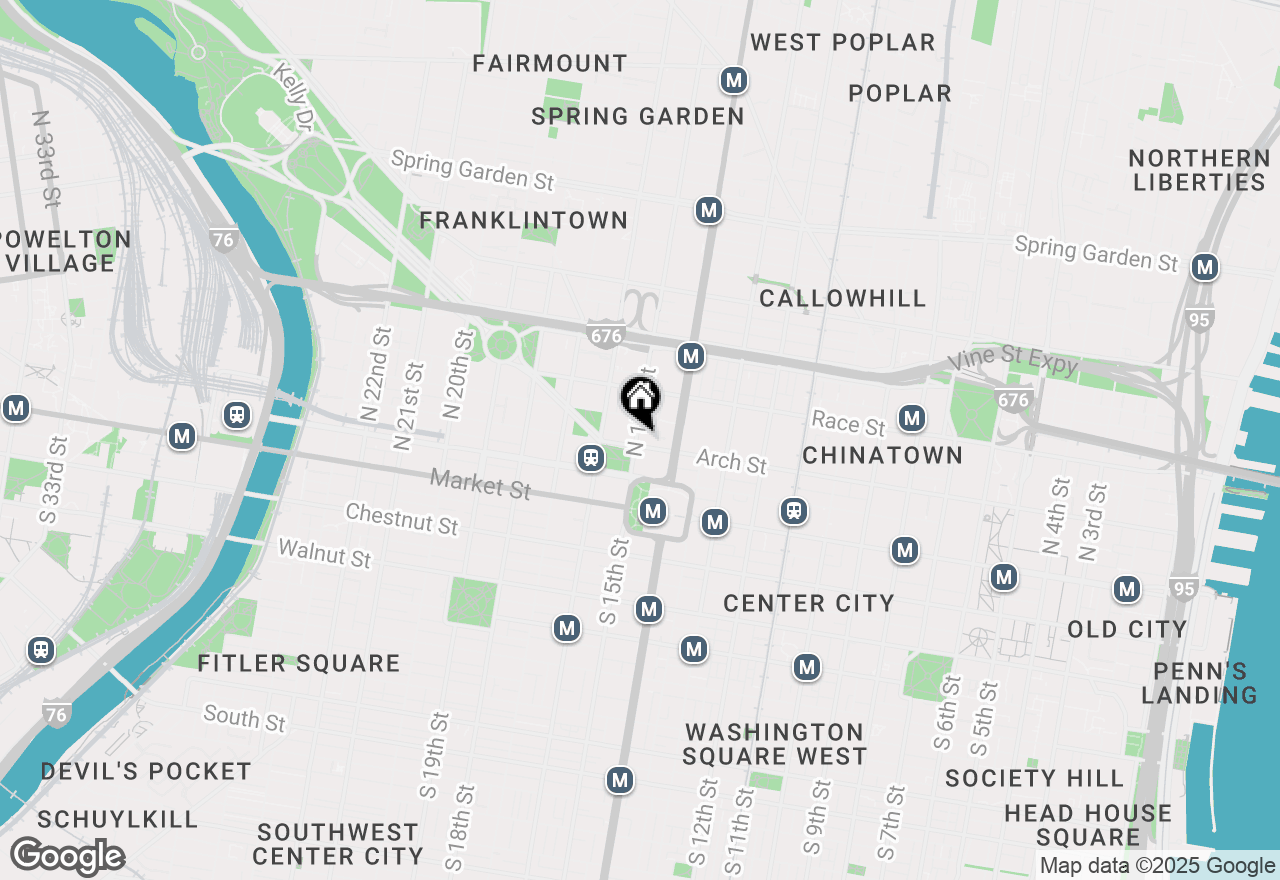 Map of 103 N. 15th, Philadelphia, PA 19102