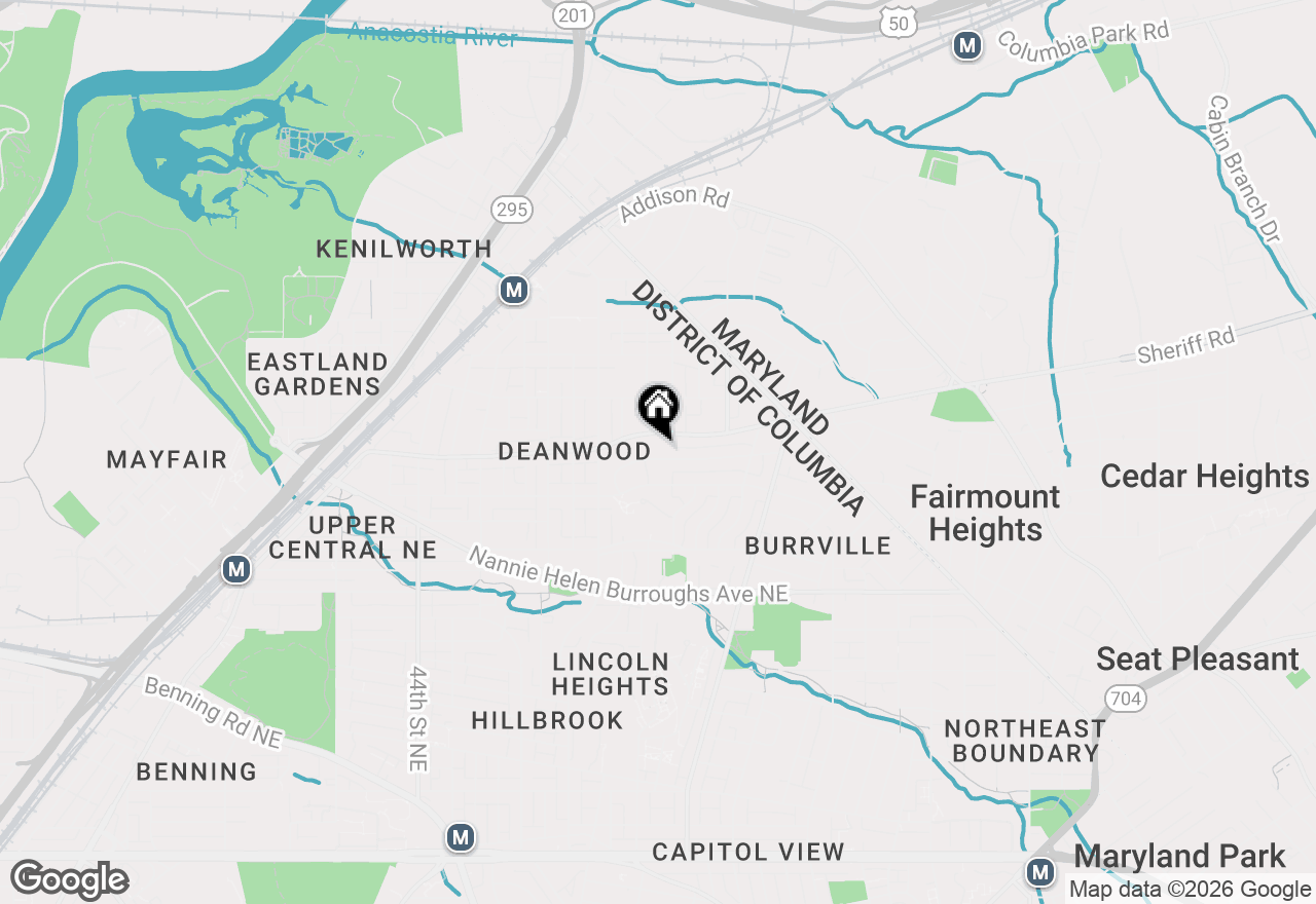 Map of 5030 Just Street Ne, Washington, DC 20019