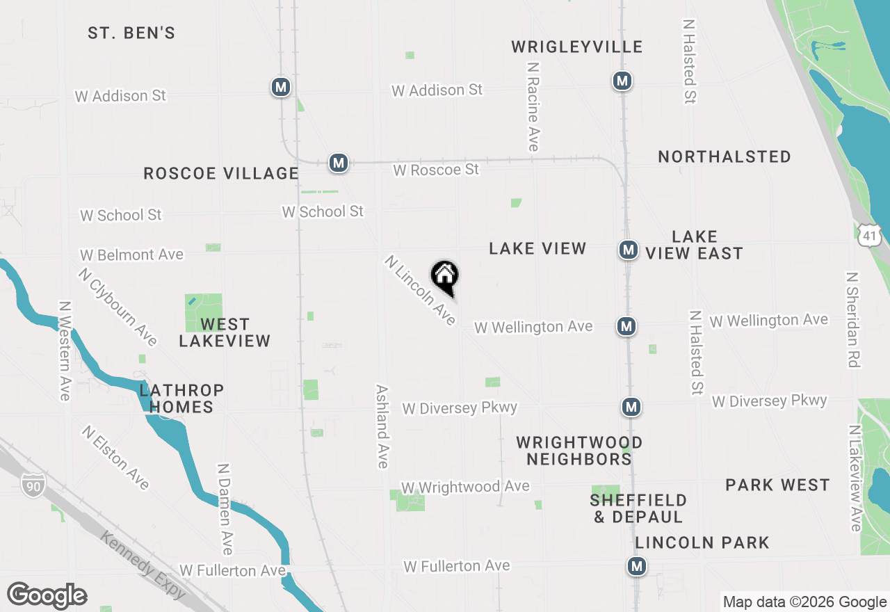 Map of 3037 N Lincoln Avenue #PH-03, Chicago, IL 60657
