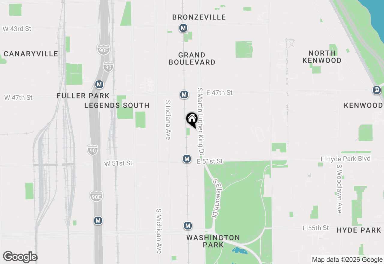 Map of 4911 S Calumet Avenue #2N, Chicago, IL 60615