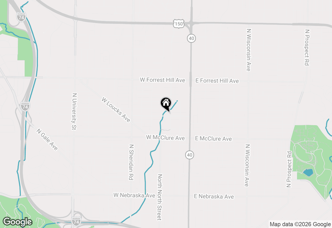 Map of 309 W Hanssler Pi, Peoria, IL 61615
