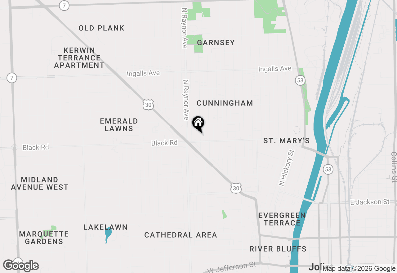 Map of 812 Kelly Avenue, Joliet, IL 60435