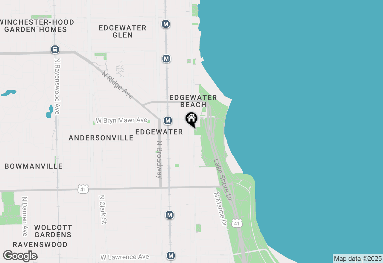 Map of 5510 N Sheridan Road #2B, Chicago, IL 60640