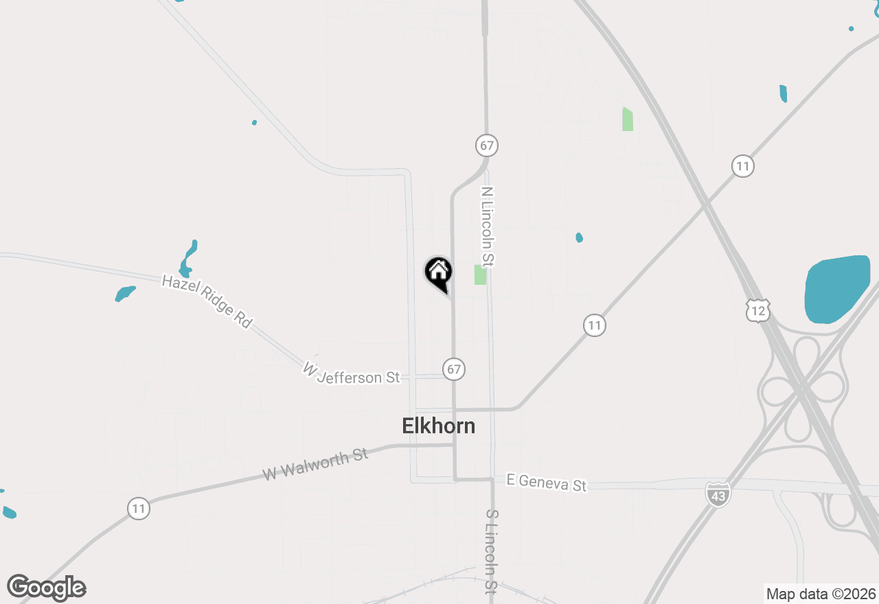 Map of 329 N Broad St, Elkhorn, WI 53121