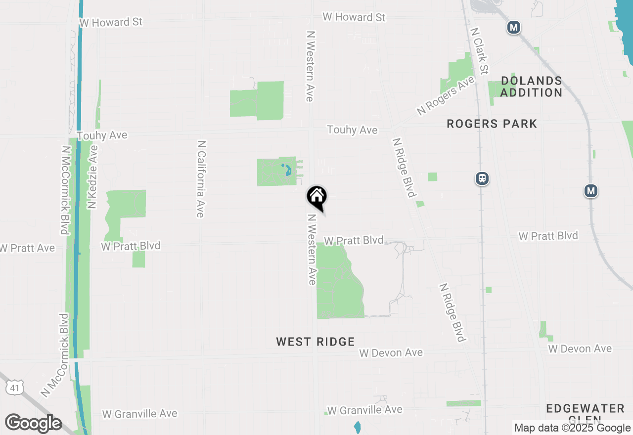 Map of 6911 N Western Avenue #2N, Chicago, IL 60645