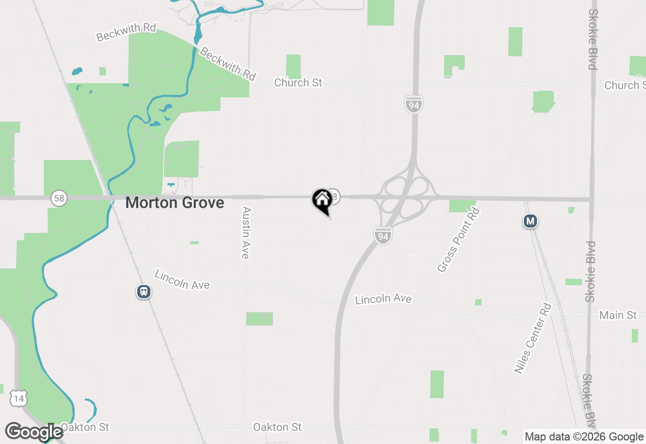 Map of 5714 Crain Street, Morton Grove, IL 60053