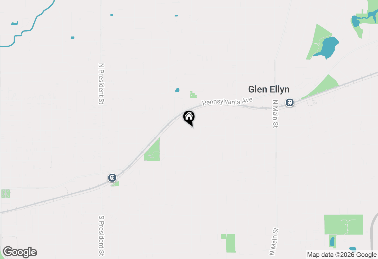 Map of 263 Hillside Avenue, Glen Ellyn, IL 60137