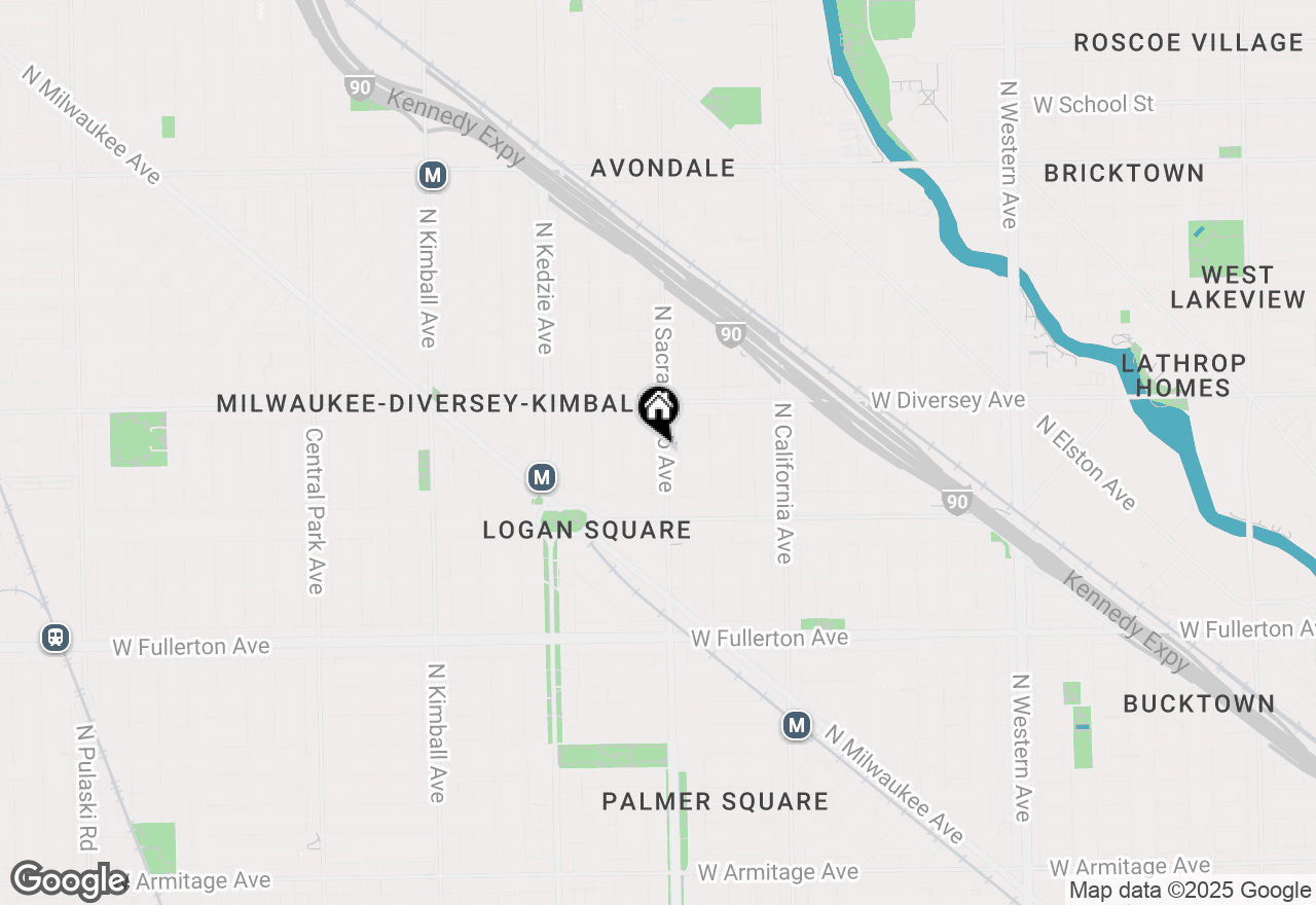 Map of 2704 N Sacramento Avenue #G, Chicago, IL 60647