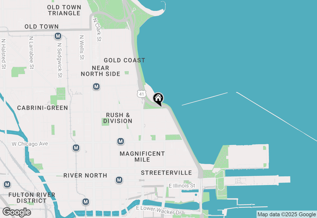Map of 229 E Lake Shore Drive #7W, Chicago, IL 60611