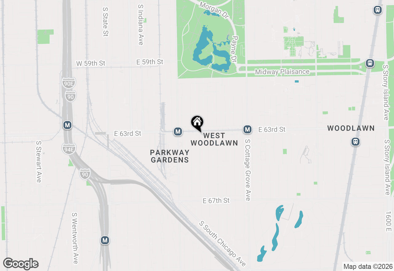 Map of 6315 S Eberhart Avenue, Chicago, IL 60637