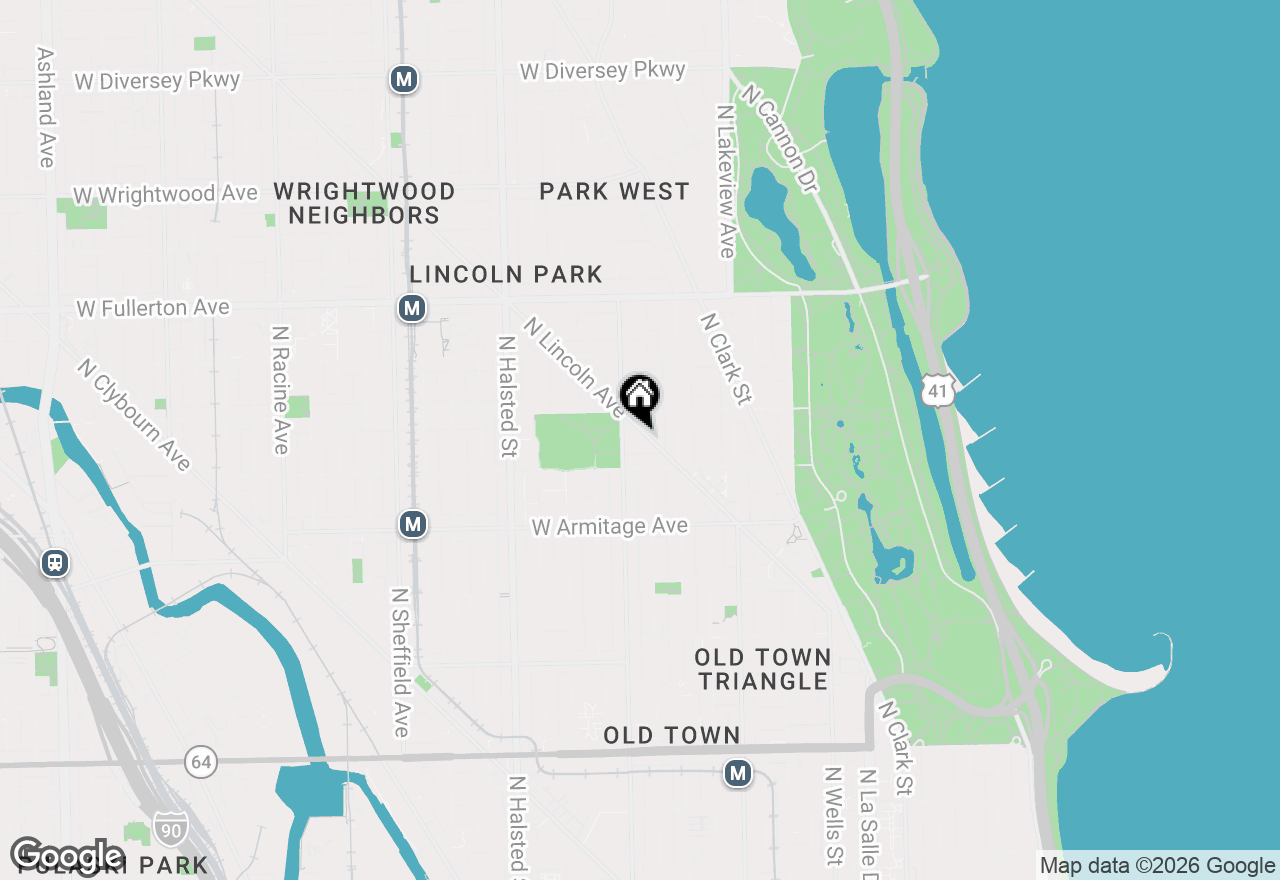 Map of 2140 N Lincoln Avenue #5306, Chicago, IL 60614
