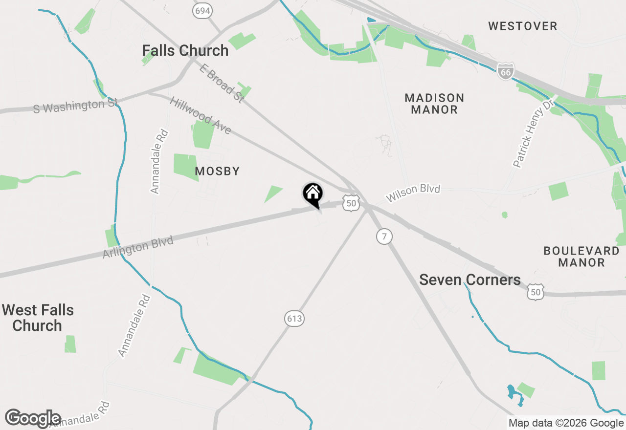 Map of 6415 Seven Oaks Drive, Falls Church, VA 22042