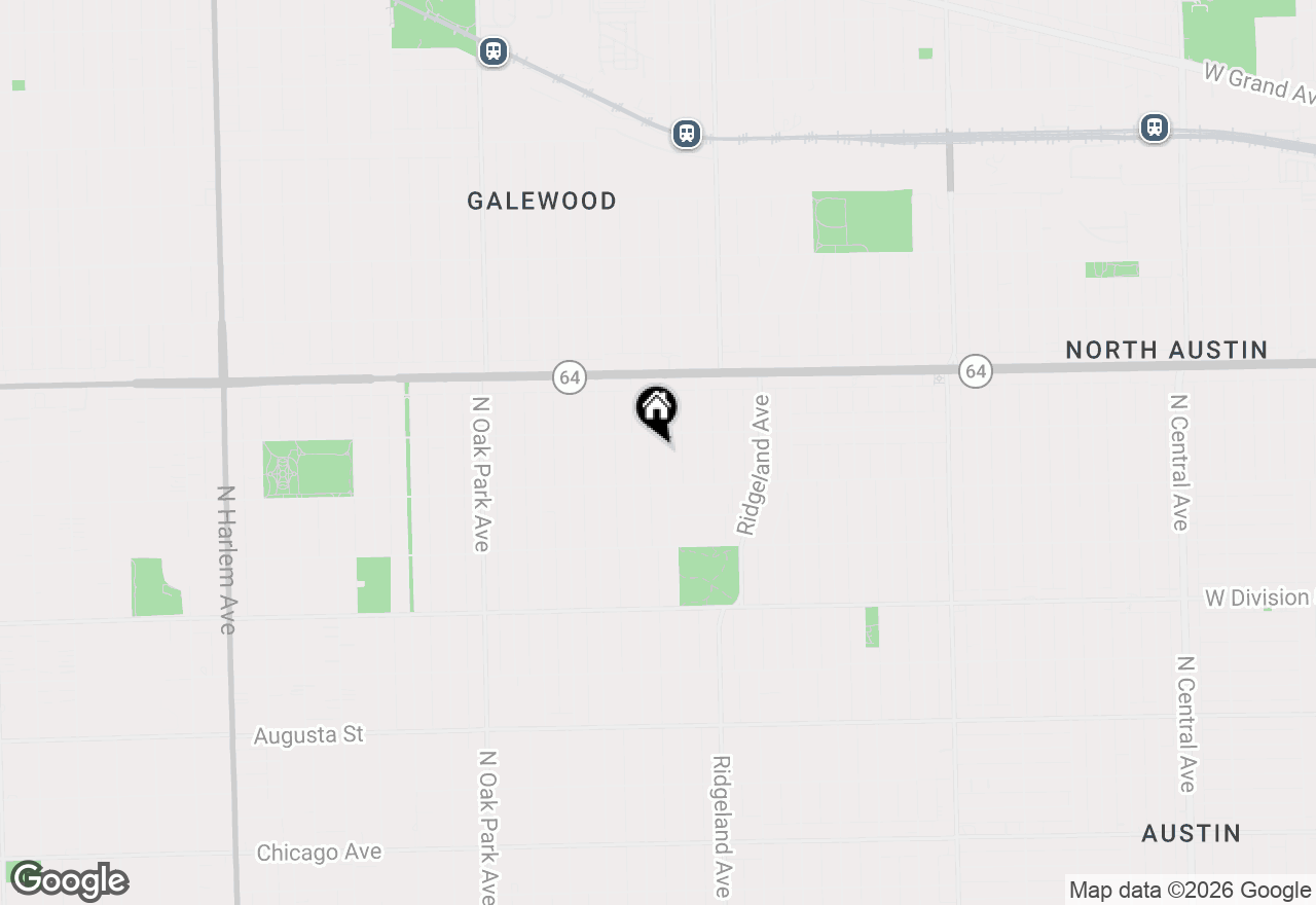 Map of 1127 N Elmwood Avenue, Oak Park, IL 60302