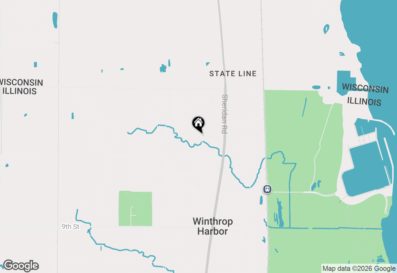 Map of 338 College Avenue, Winthrop Harbor, IL 60096