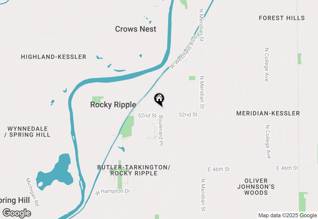 Map of 5224 Boulevard Place, Indianapolis, IN 46208