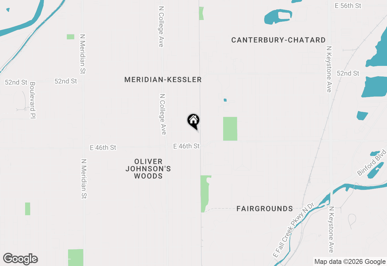 Map of 4718 Winthrop Avenue, Indianapolis, IN 46205