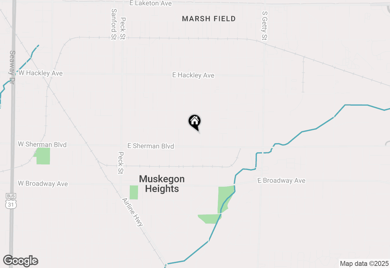 Map of 2512 Wood Street, Muskegon, MI 49444
