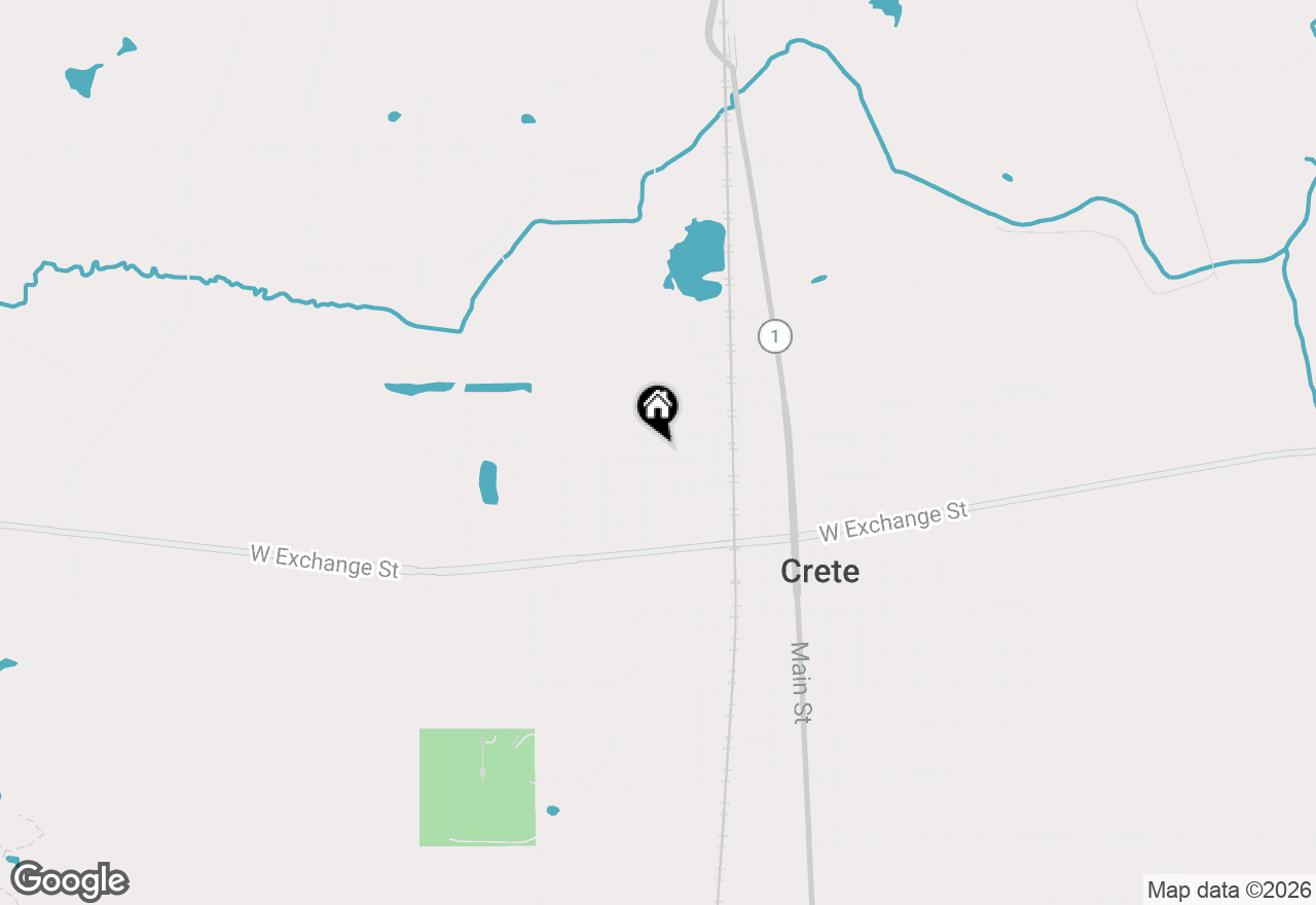 Map of 617 2nd Street, Crete, IL 60417