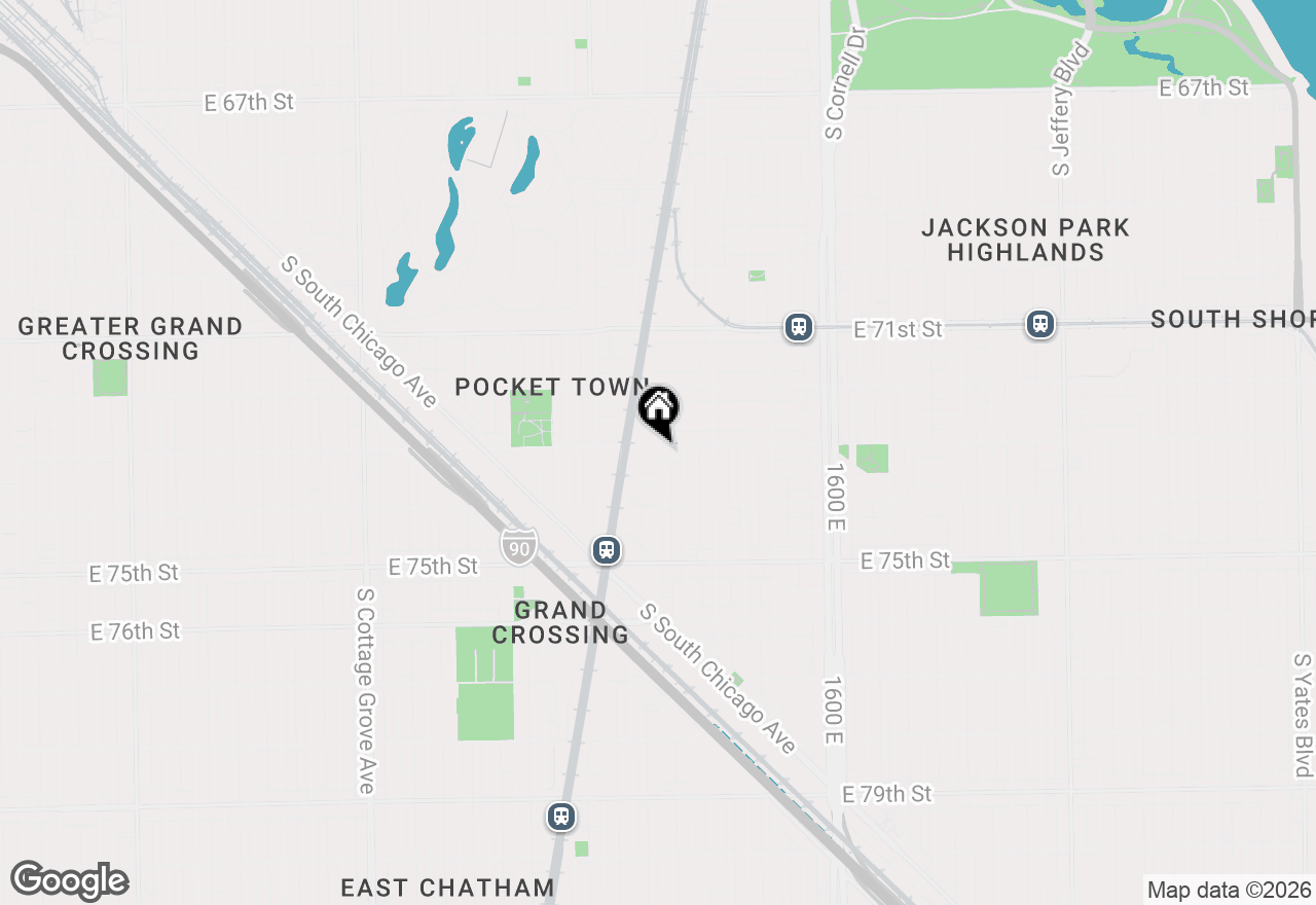 Map of 1301 E 73rd Street, Chicago, IL 60619