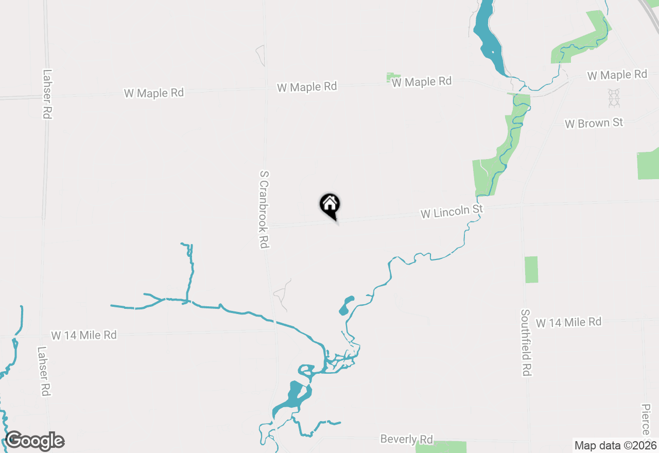 Map of 2185 W Lincoln Street, Birmingham, MI 48009