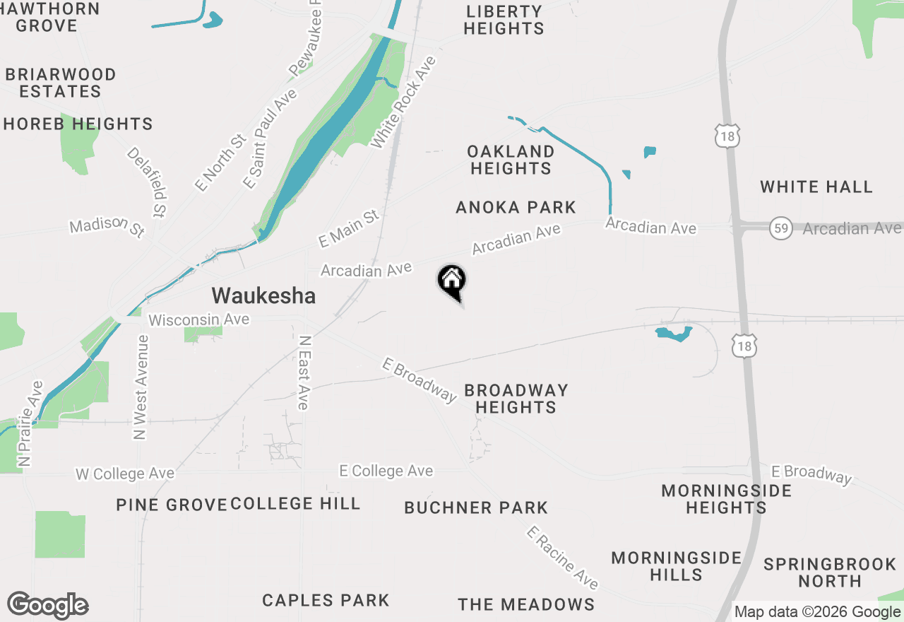 Map of 728 Linden St, Waukesha, WI 53186