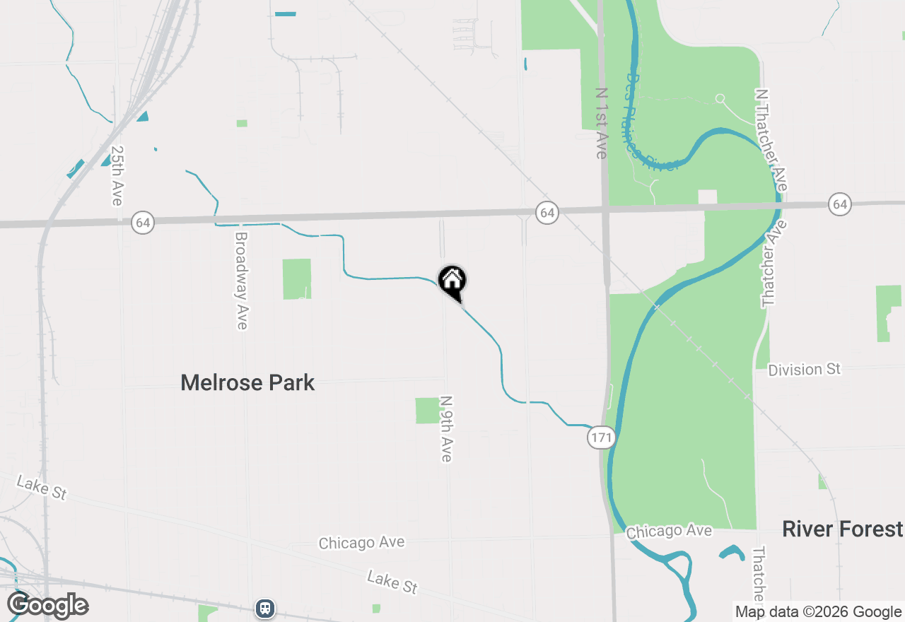 Map of (Address confidential), Melrose Park, Illinois 60160