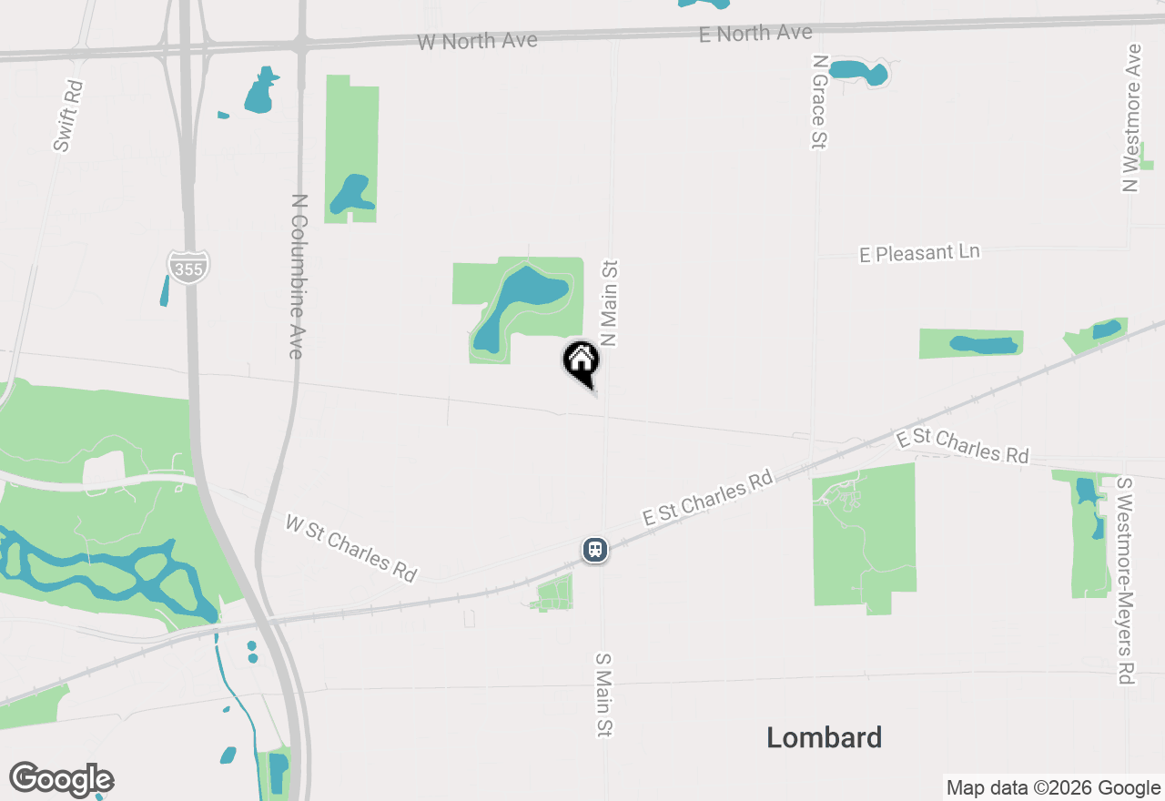 Map of 23 W Prairie Avenue, Lombard, IL 60148