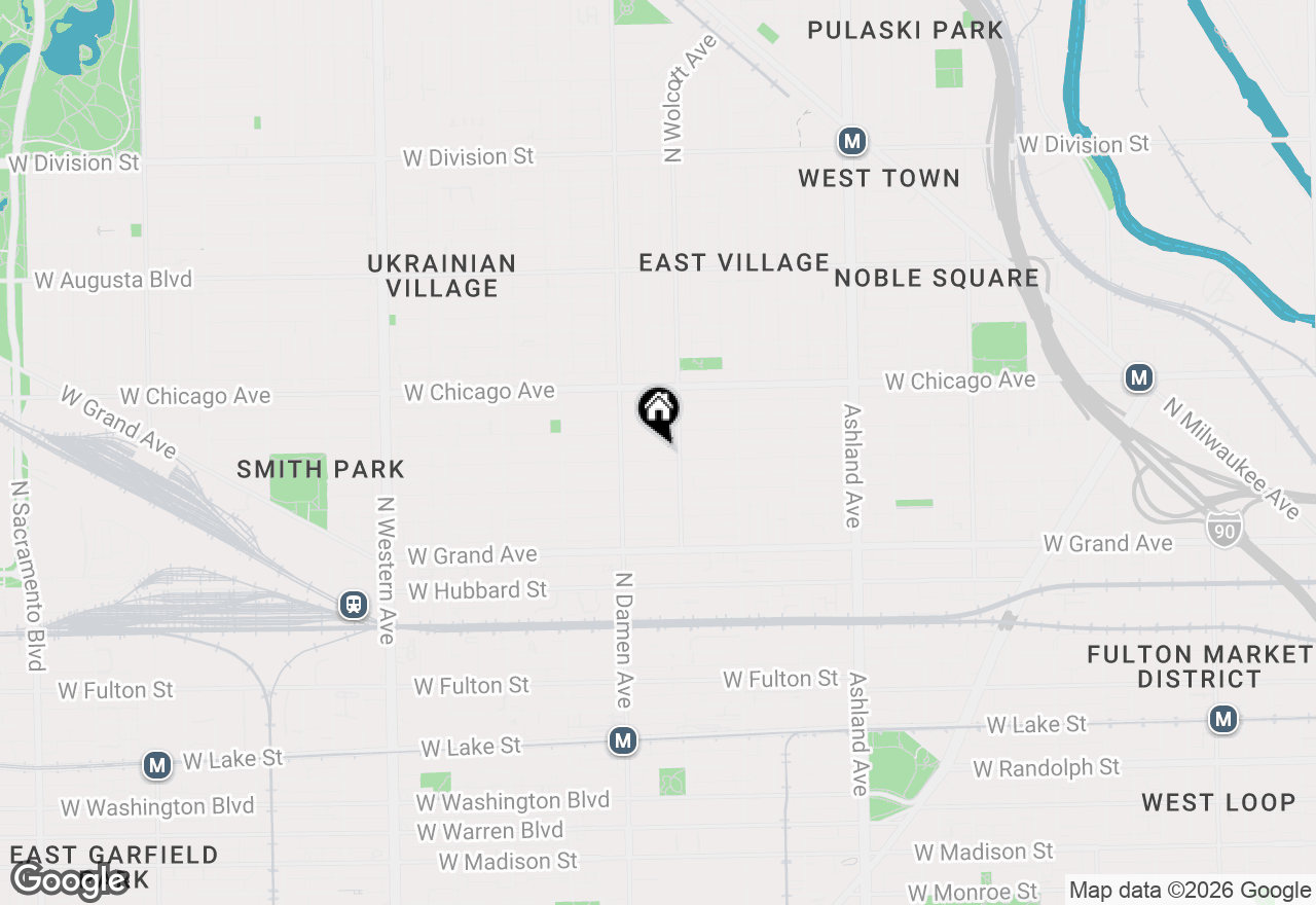 Map of 1919 W Huron Street, Chicago, IL 60622