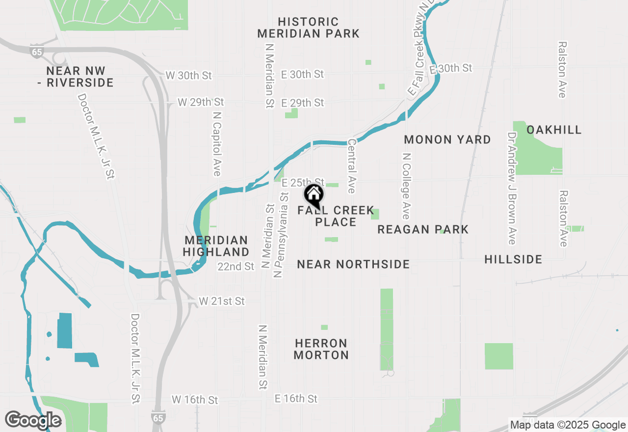 Map of 2349 N Delaware Street, Indianapolis, IN 46205