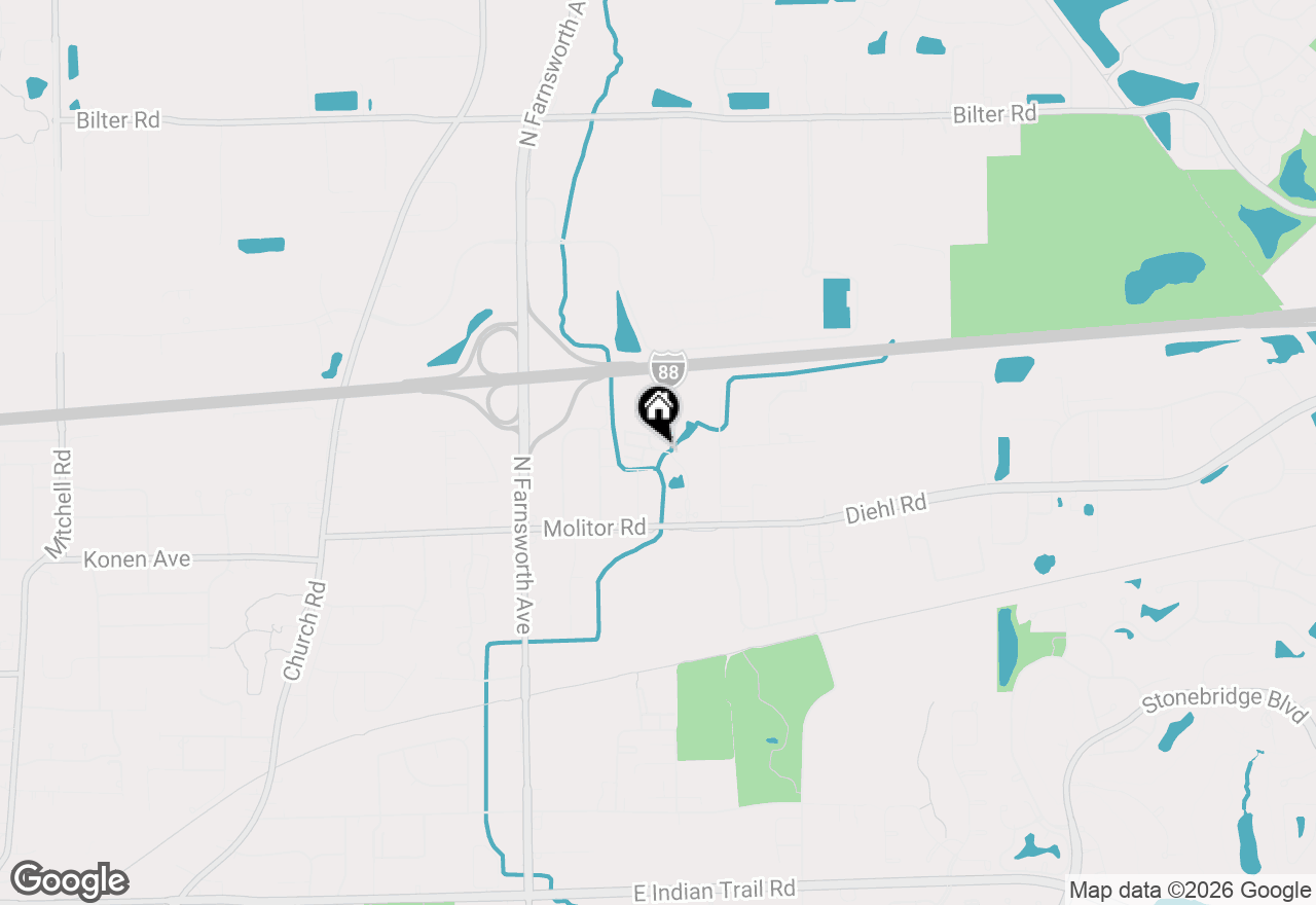Map of 2000 Tall Oaks Drive #1A, Aurora, IL 60505