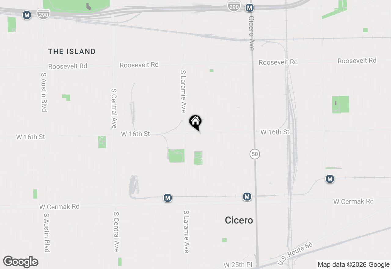 Map of 1601 S 51st Court, Cicero, IL 60804