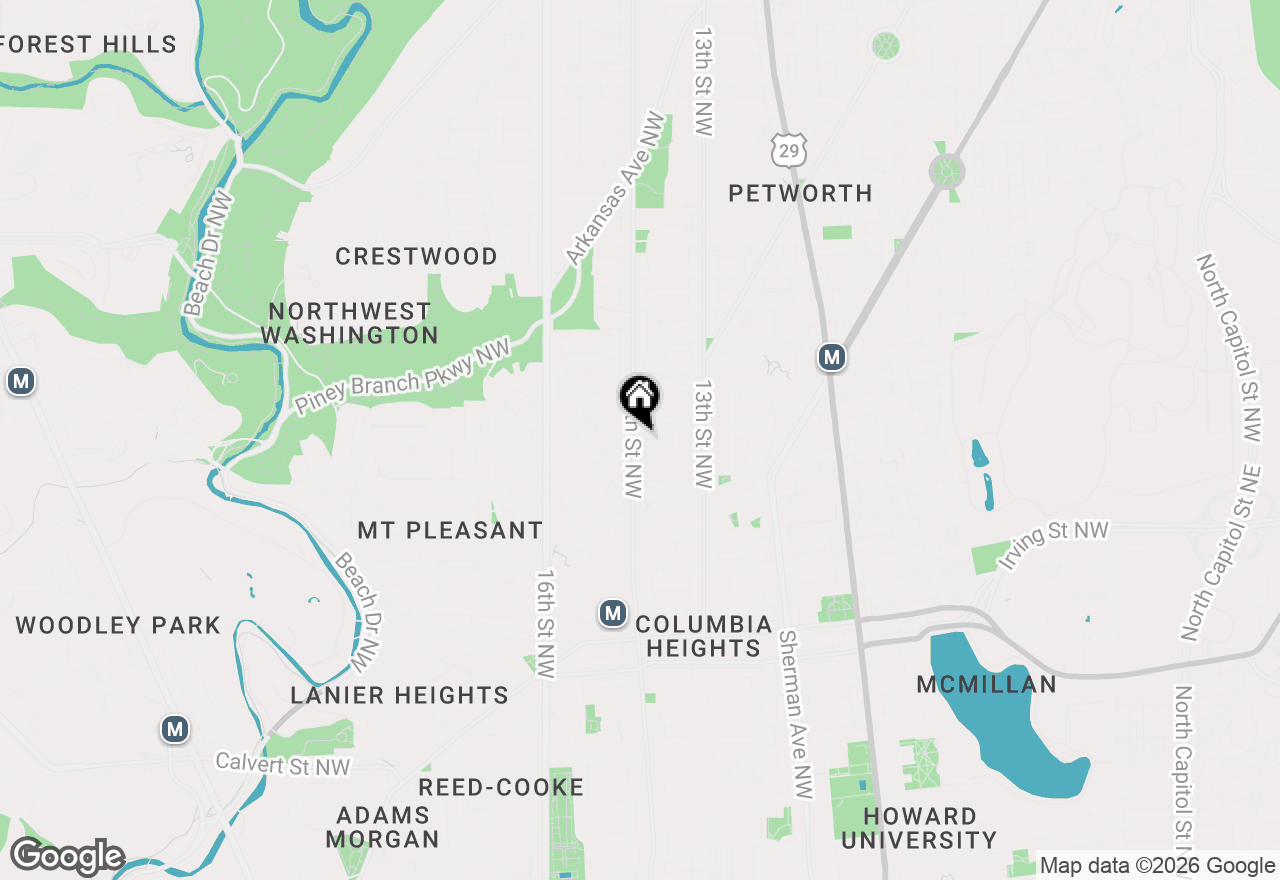 Map of 3467 14th Street Nw #2, Washington, DC 20010
