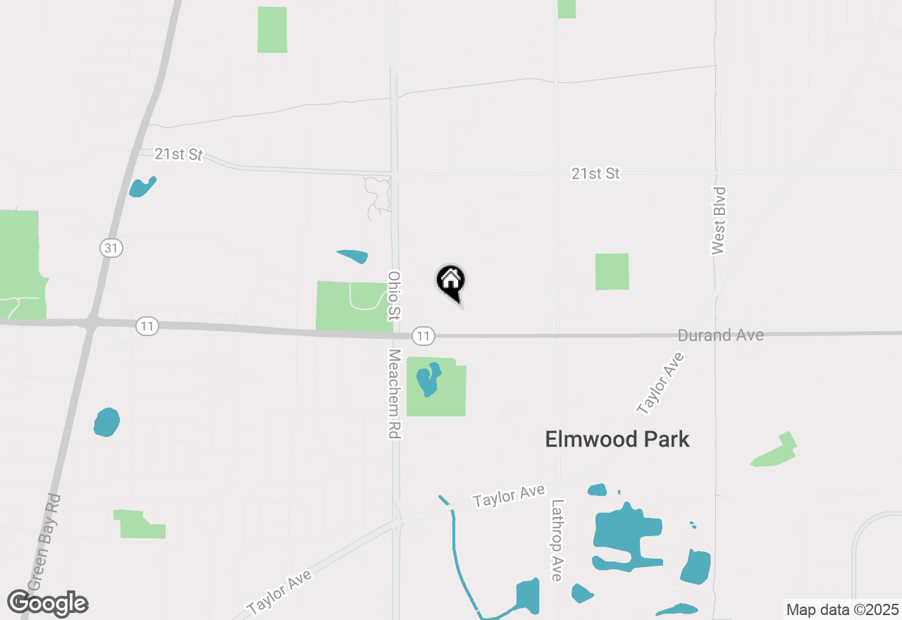 Map of 2830 Oregon St, Mount Pleasant, WI 53405
