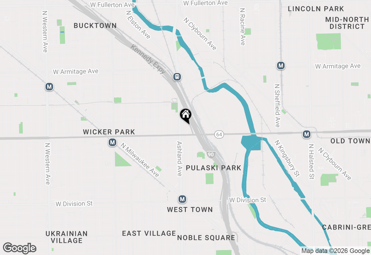 Map of 1628 N Bosworth Avenue #2, Chicago, IL 60642