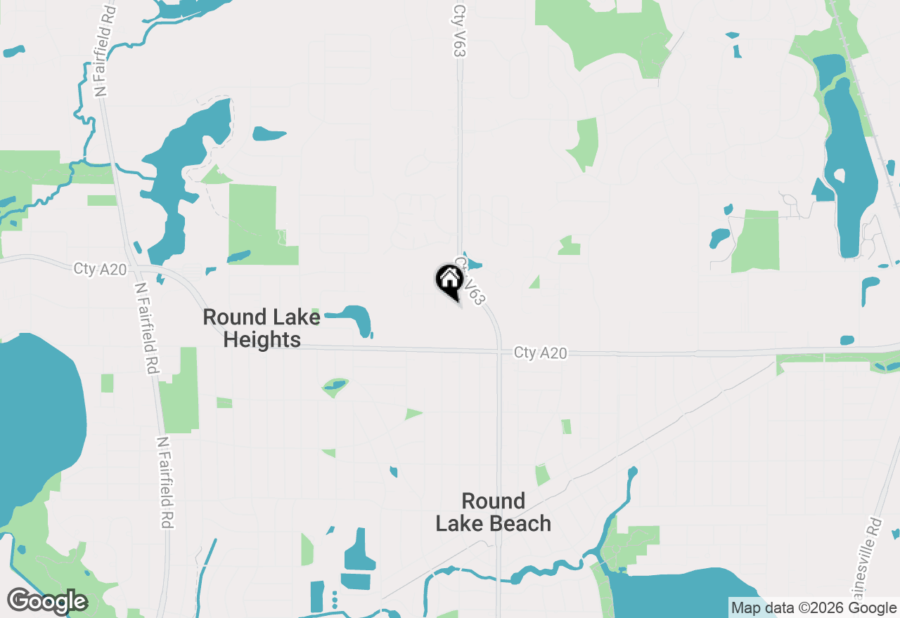 Map of 391 Meadow Green Lane, Round Lake Beach, IL 60073
