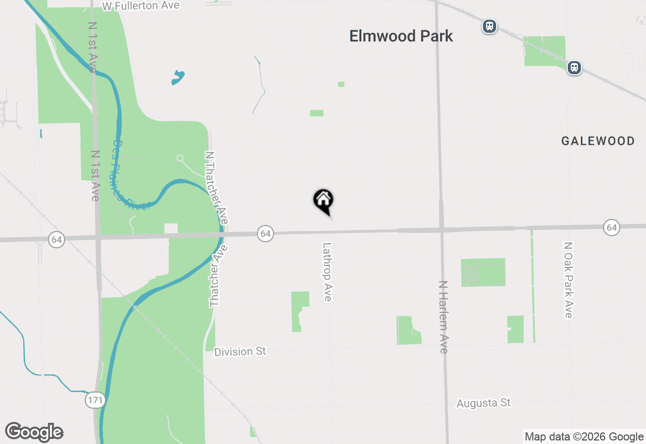 Map of 1614 N 76th Avenue, Elmwood Park, IL 60707