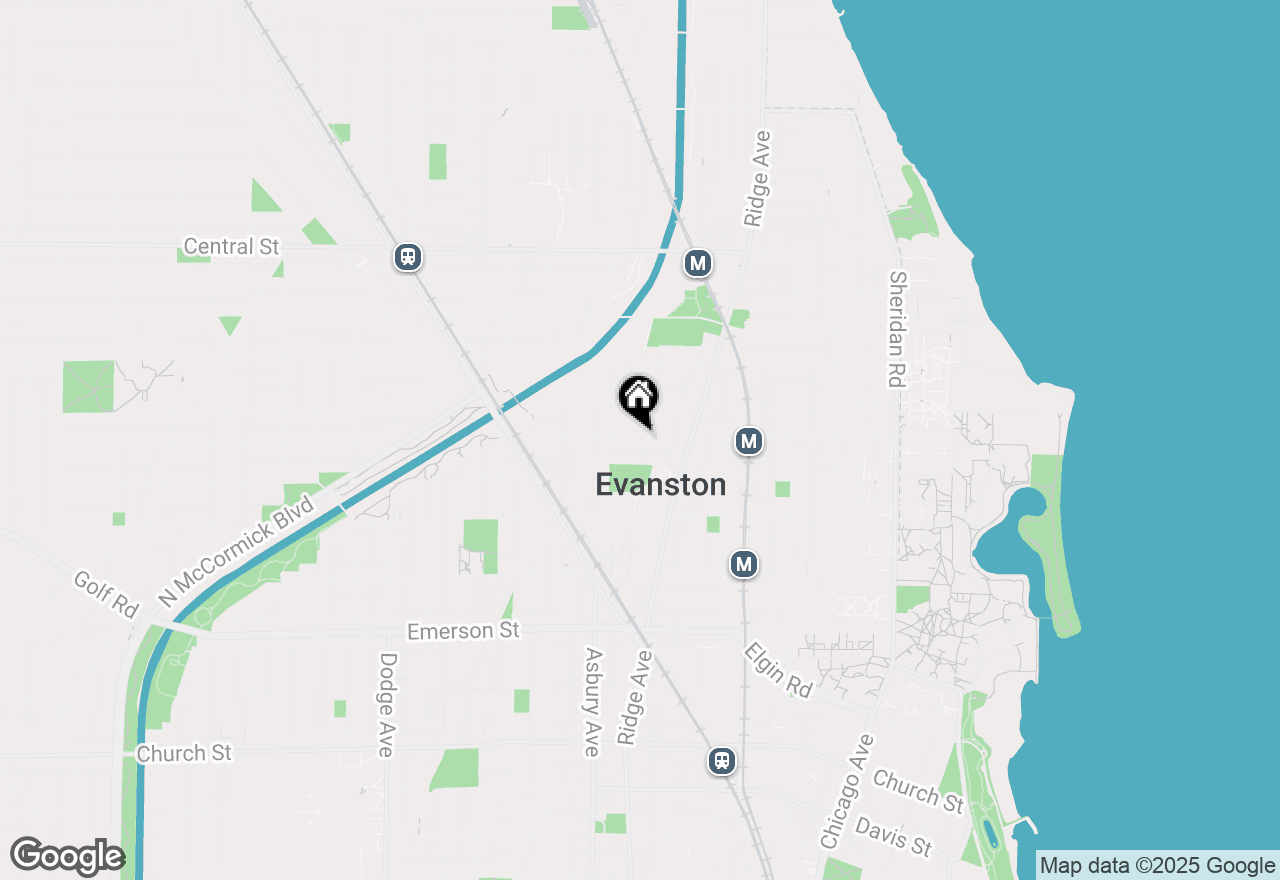 Map of 1204 Noyes Street, Evanston, IL 60201