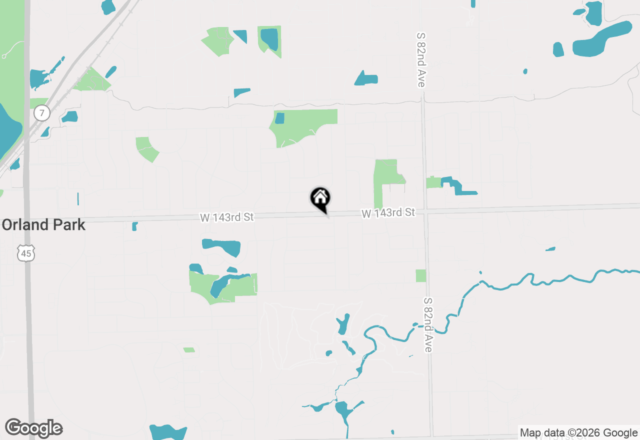 Map of 8544 W 143rd Place, Orland Park, IL 60462