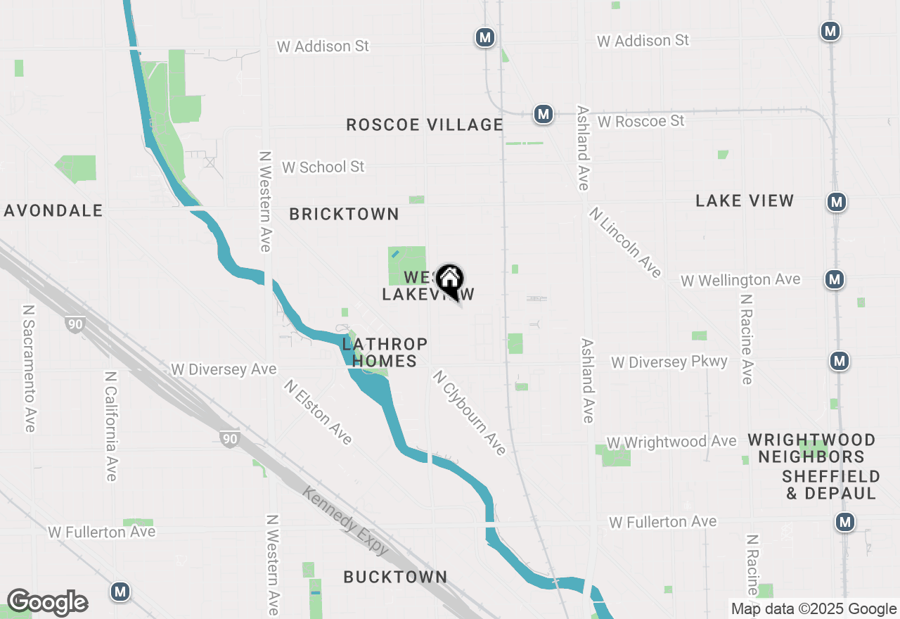 Map of 1927 W Oakdale Avenue, Chicago, IL 60657