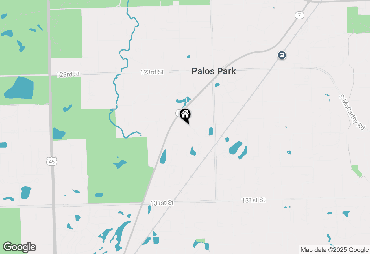 Map of 12604 S Pawnee Road, Palos Park, IL 60464