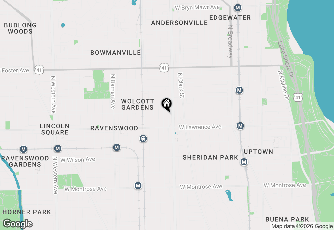 Map of 4851 N Paulina Street #G, Chicago, IL 60640